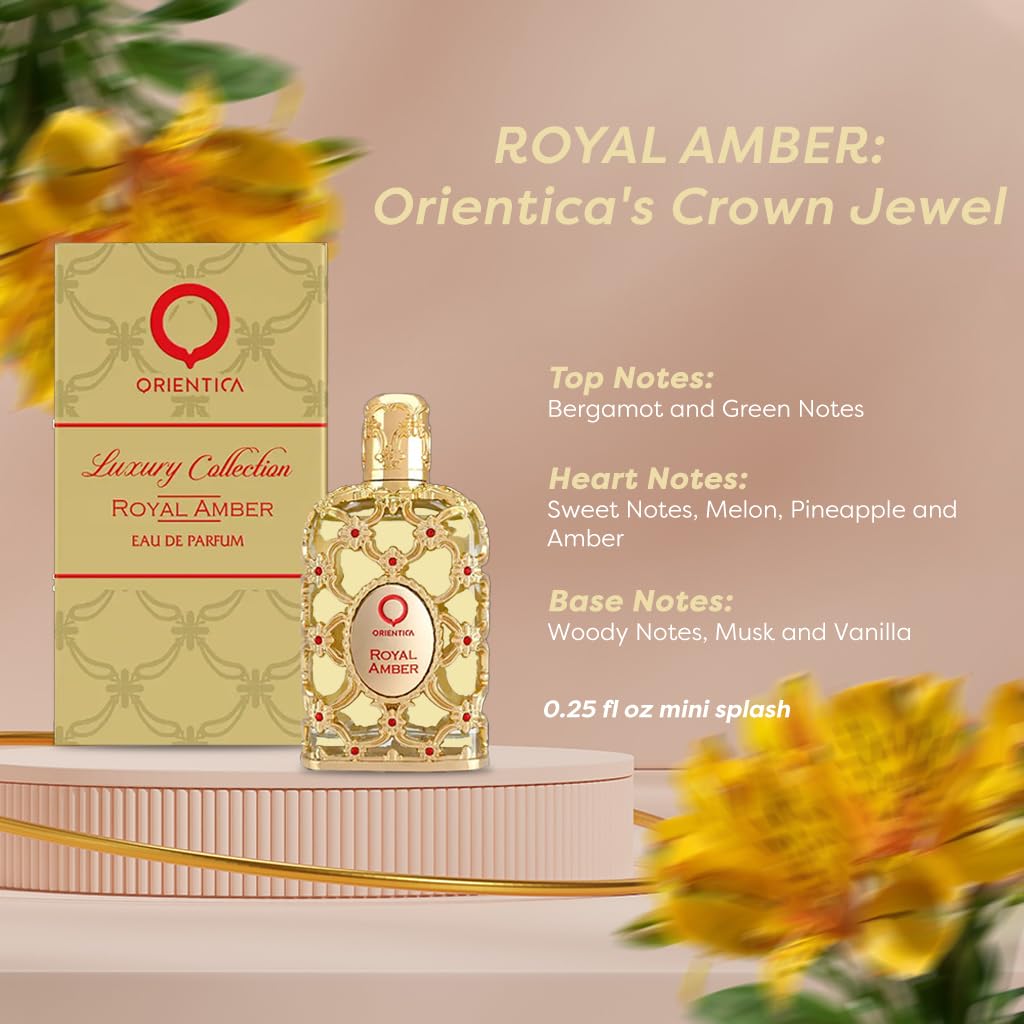 ORIENTICA 5 PCS MINI SET: ROYAL AMBER 0.25 EAU DE PARFUM + AMBER ROUGE 0.25 EAU DE PARFUM + OUD SAFFRON 0.25 EAU DE PARFUM + VELVET GOLD 0.25 EAU DE PARFUM + ROYAL BLEU 0.25 EAU DE PARFUM