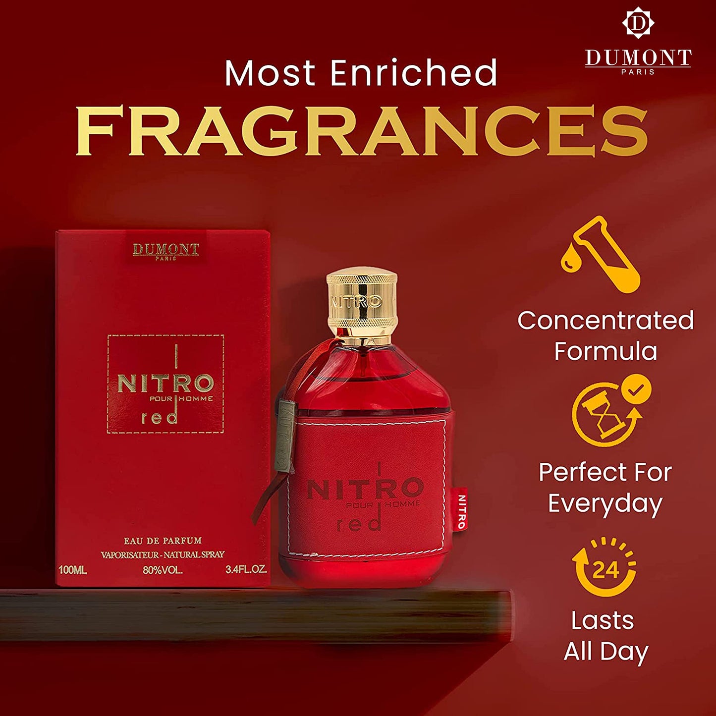 DUMONT NITRO RED 3.4 EDP FOR MEN