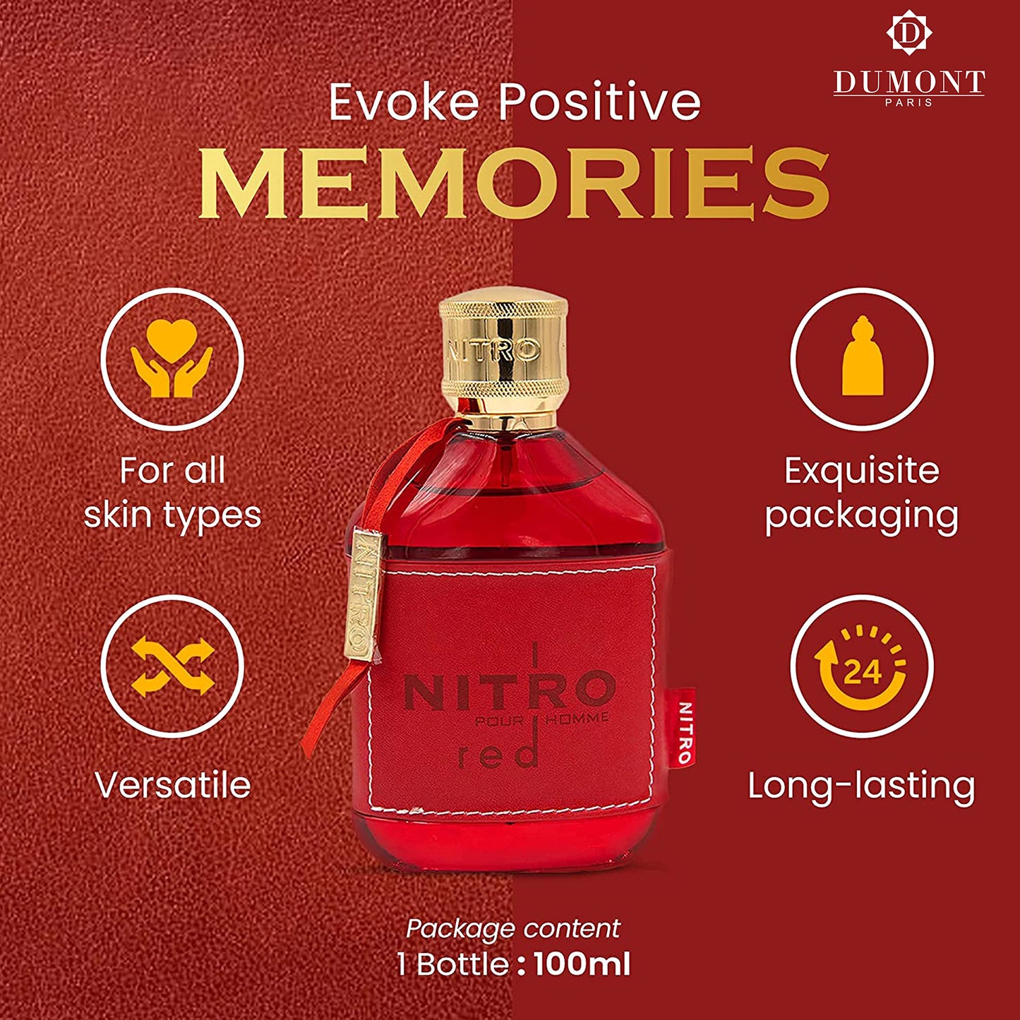 DUMONT NITRO RED 3.4 EDP FOR MEN