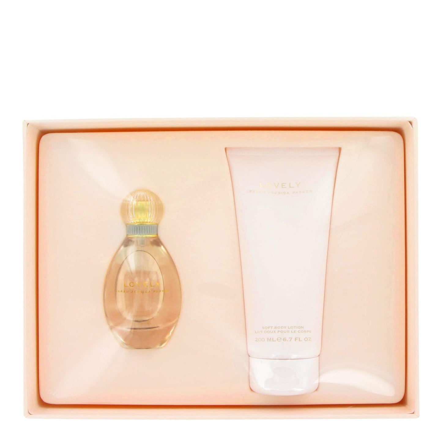 LOVELY WOMEN (W/B)2PC SET(1.7OZ EDP SPRAY, 6.7OZ SOFT BODY LOTION)