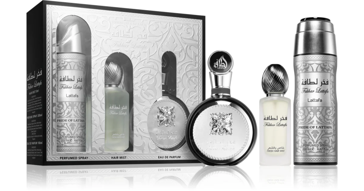LATTAFA FAKHAR 3.4 EDP MEN + 6.7 BODY/SPRAY + 1.7 HAIRMIST