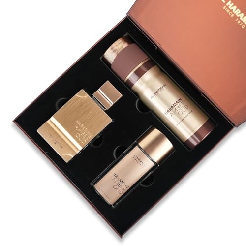 AL HARAMAIN AMBER OUD GOLD(U)(H/B)(LI FREE)3PC SET(2.5oz edp sp,1.0oz edp sp,6.6oz Body Sp)