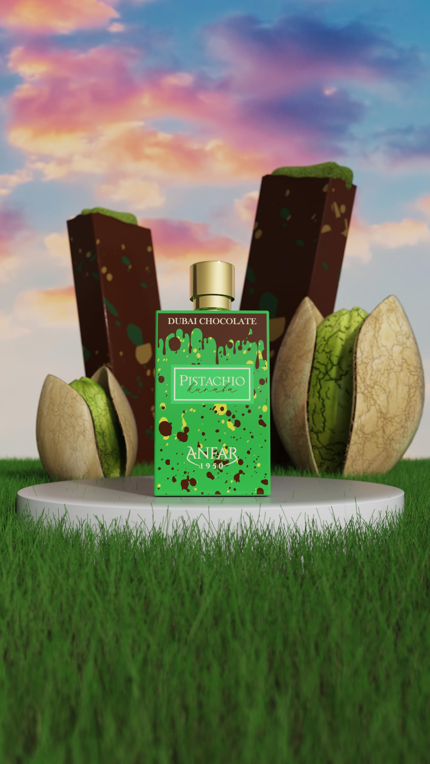ANFAR PISTACHIO KUNAFA(U)EXTRAIT DE PARFUM SP 2.7oz(DUBAI CHOCOLATE)