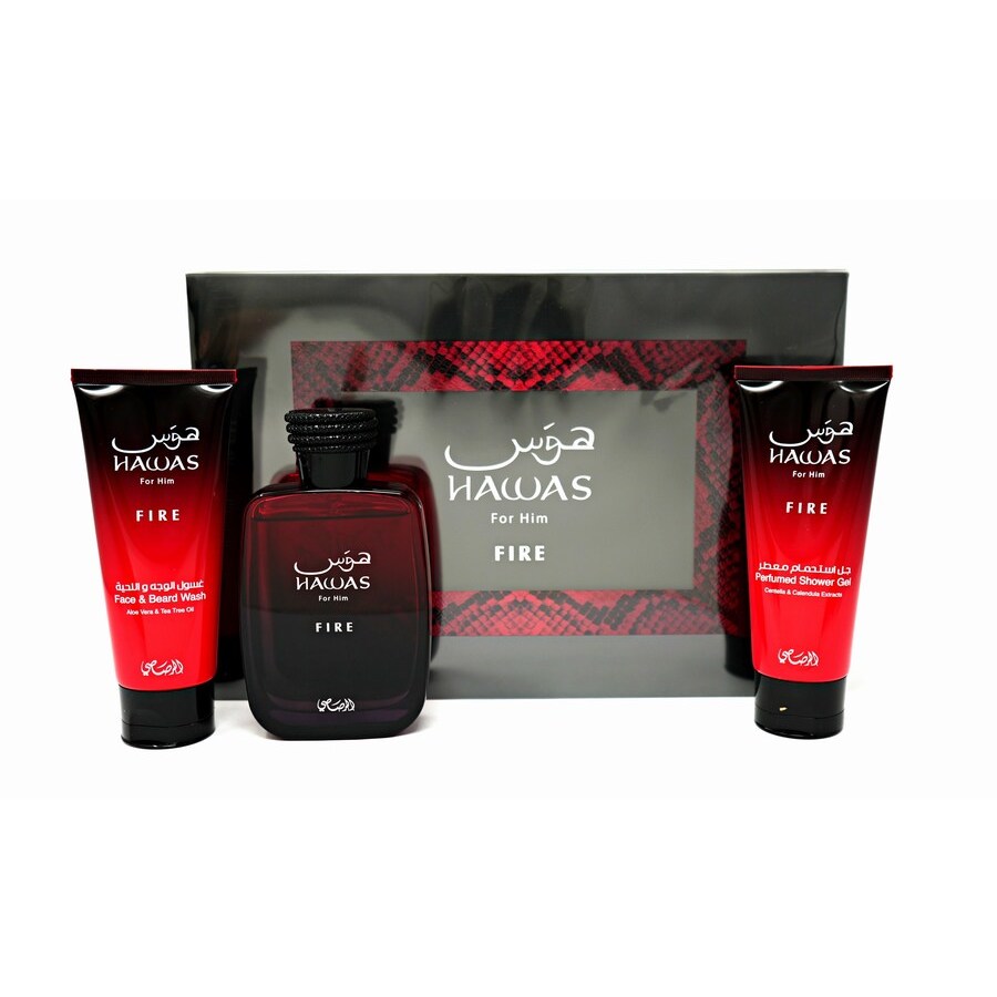 Rasasi Hawas Fire Premium Gift Set 3 Piece Collection