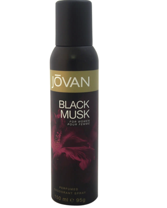 Jovan Black Musk 5 oz 150 ml Deodorant Spray for Women