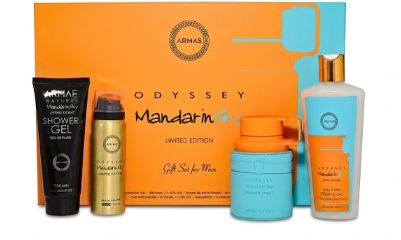Armaf Odyssey Mandarin Sky Luxe Edp 3.4 Oz 4 Pc Gift Set For Men