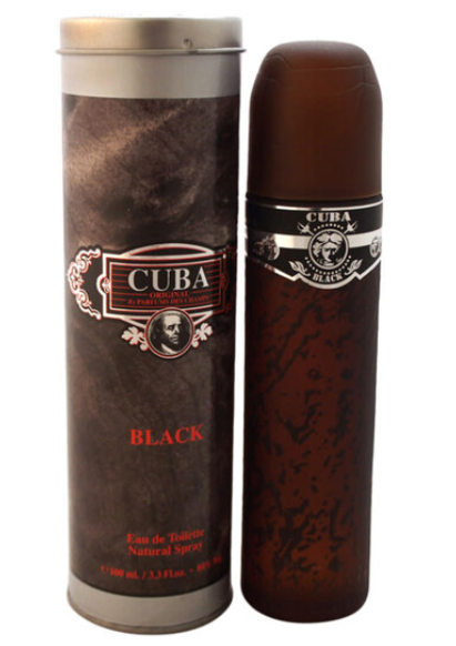 Cuba Black 3.4 oz Eau de Toilette for Men