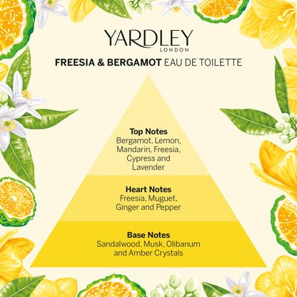 YARDLEY FREESIA & BERGAMOT WOMEN 125ML EDT SPRAY