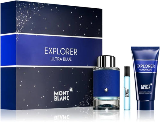 MONT BLANC EXPLORER ULTRA BLUE 3.4 EDP MEN + 3.4 S/G + 7.5 ML