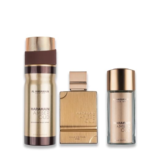 AL HARAMAIN AMBER OUD GOLD(U)(H/B)(LI FREE)3PC SET(2.5oz edp sp,1.0oz edp sp,6.6oz Body Sp)