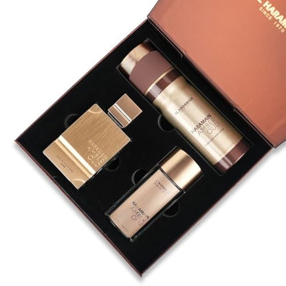 AL HARAMAIN AMBER OUD GOLD(U)(H/B)(LI FREE)3PC SET(2.5oz edp sp,1.0oz edp sp,6.6oz Body Sp)