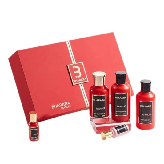 BHARARA SCARLET 3.4 EDP U+ 6.7 SG+ 6.7 BL +10ML +10ML ROSE