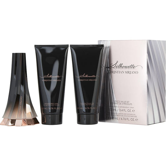 CHRISTIAN SIRIANO SILHOUETTE(W)(H/B)(LI)3PC SET(3.4oz edp sp,6.76oz Body Lotion,2.67oz Shower Gel)