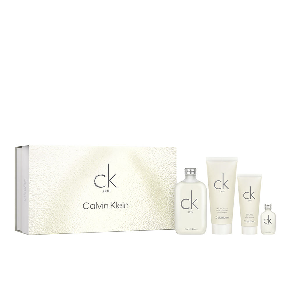 CALVIN KLEIN ONE MEN (H/B)4PC SET(6.7oz EDT SP,6.7oz SKIN MOISTURIZER,3.4oz B/WASH,0.5oz EDT SPLASH)