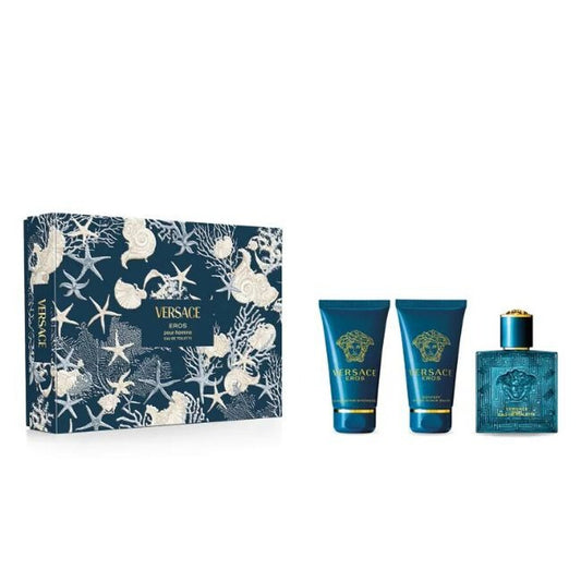 VERSACE EROS MEN  2025(H/B)3PC SET(1.7oz edt sp,1.7oz After Shave Balm,1.7oz Shower Gel)