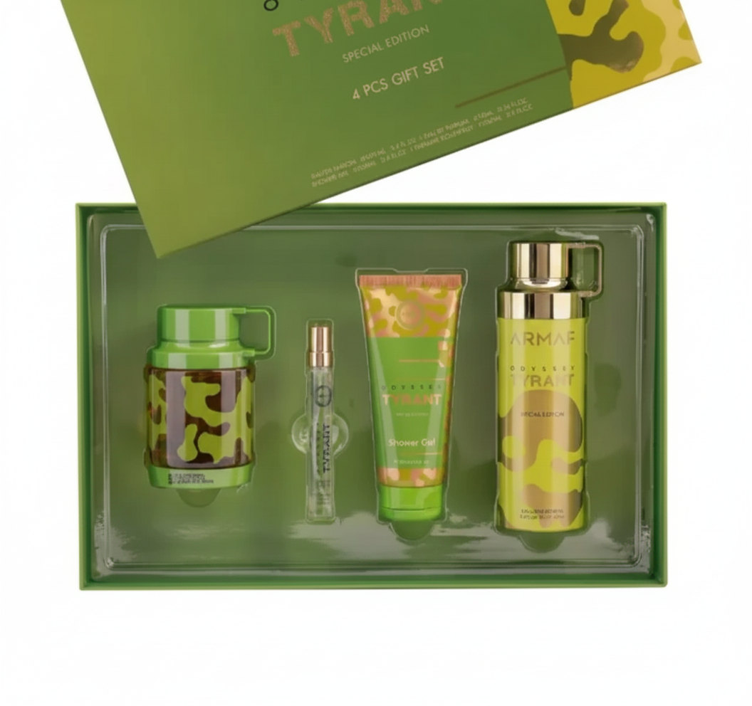 ARMAF ODYSSEY TYRANT 3.4 EDP SPR+3.4BL+1.7DEO+8.4SHAMPOO MEN