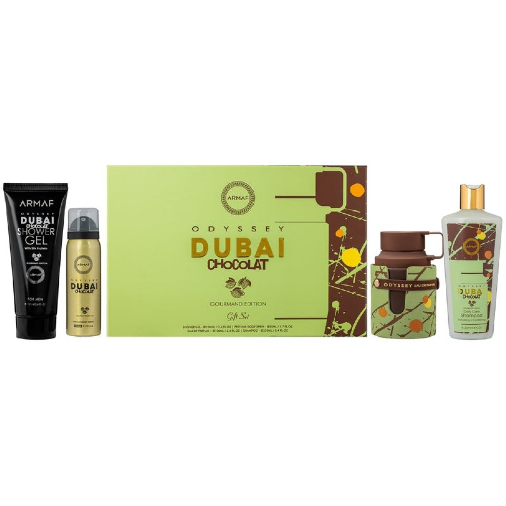 ARMAF ODYSSEY DUBAI CHOCLATE 3.4 EDP SPR+3.4BL+1.7DEO+8.4SHAMPOO MEN