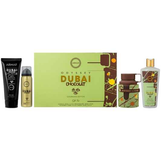 ARMAF ODYSSEY DUBAI CHOCLATE 3.4 EDP SPR+3.4BL+1.7DEO+8.4SHAMPOO MEN