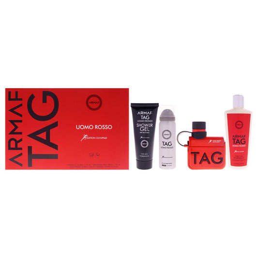 ARMAF TAG UOMO ROSSO 3.4 EDP SPR+3.4BL+1.7DEO+8.4SHAMPOO MEN